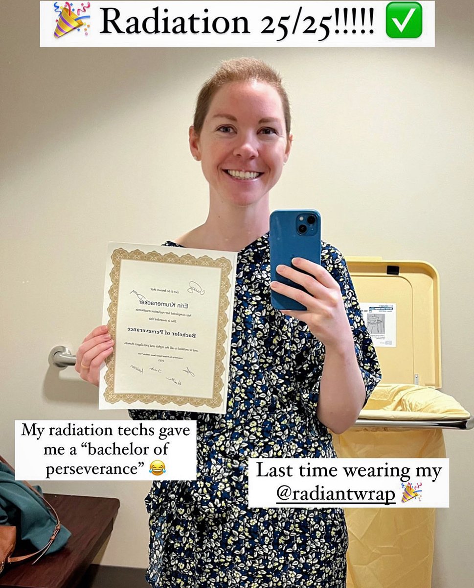 Newly minted #breastcancer survivor. Congrats Erin!