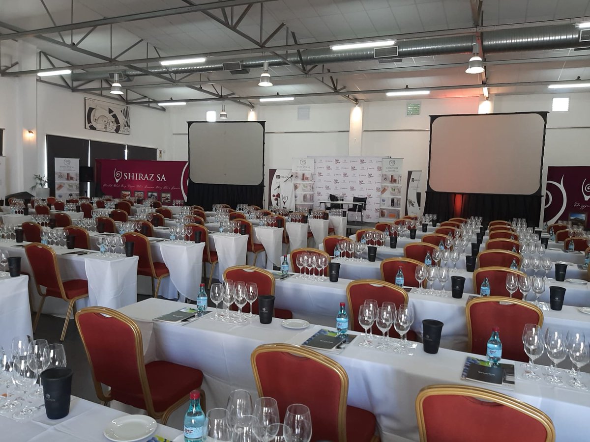 All set us and ready to go for the 2023 Shiraz SA Technical Workshop!

#ShirazSA #ISaySyrahYouSayShiraz #Vinventions #Winemakers #Wine