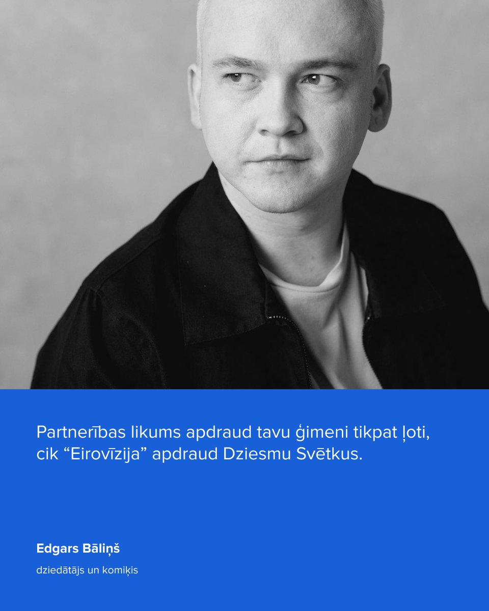 <a href="/MrBalins/">Edgars Bāliņš</a> ir runājis. 🎯 Partnerība nevienu neapdraud, tā tikai padarīs daudzus cilvēkus Latvijā laimīgākus un piederīgākus valstij.