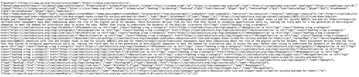 @walledculture @glynmoody Is it just me, or are other people not getting the article and instead some code not being parsed?  The previous article loads fine, so it's probably just this article.