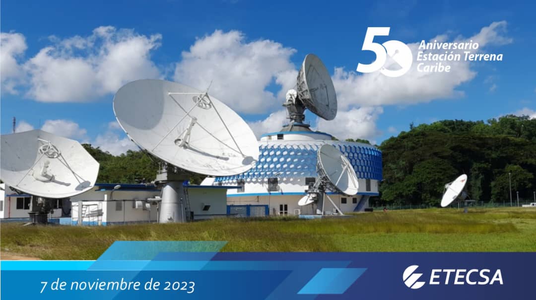 ETECSA_Cuba's tweet photo. 📣 La Estación Terrena Caribe celebra hoy su 5️⃣0️⃣ aniversario.
📍Conoce más en 👉  https://t.co/mkSpB94R91 https://t.co/FbhJs82G06