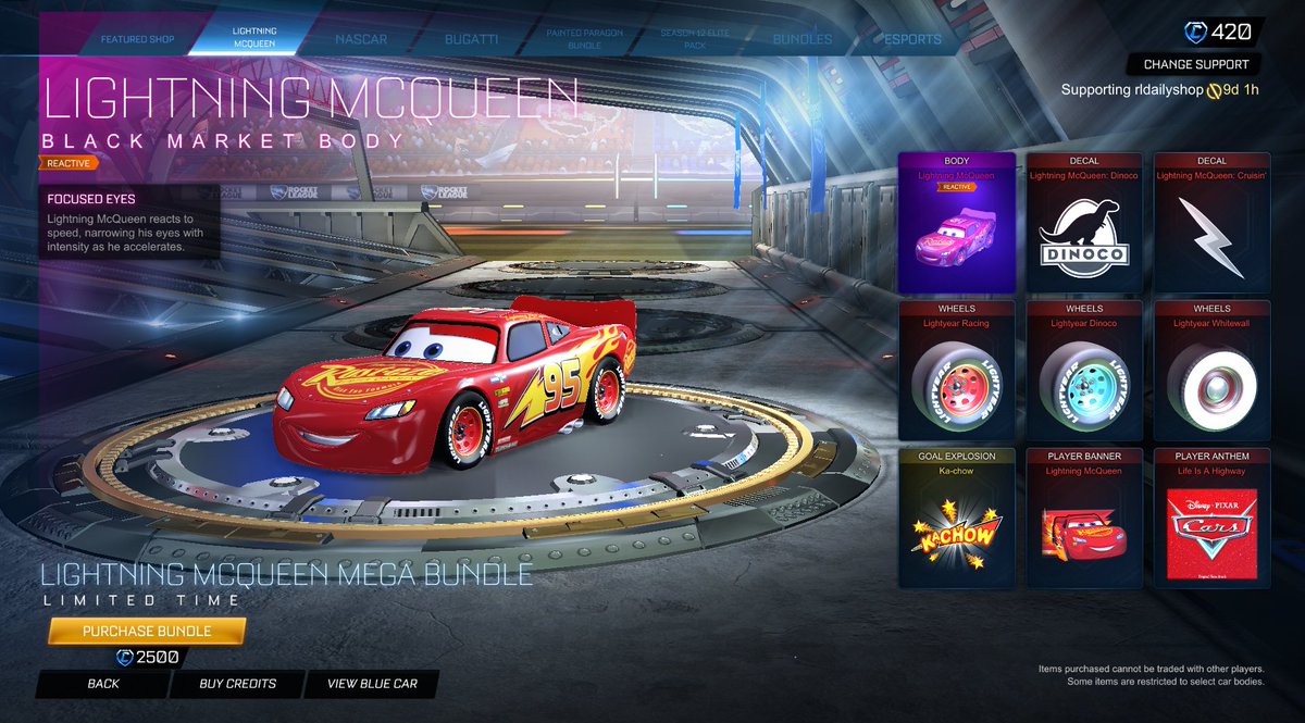 How To Get LIGHTNING MCQUEEN BUNDLE For FREE! (ROCKET LEAGUE) 