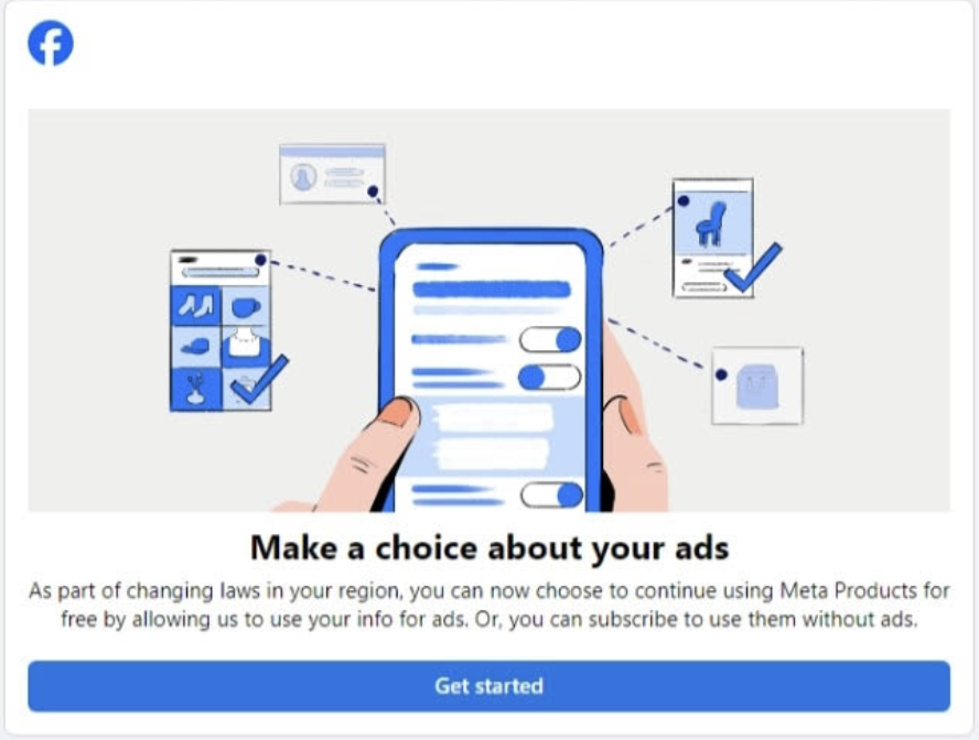 FIRST LOOK: Meta's Ad-Free Subscription Subscription Sign Up Flow Facebook and Instagram users in the EU are starting to see the Ad-Free Subscription or Free