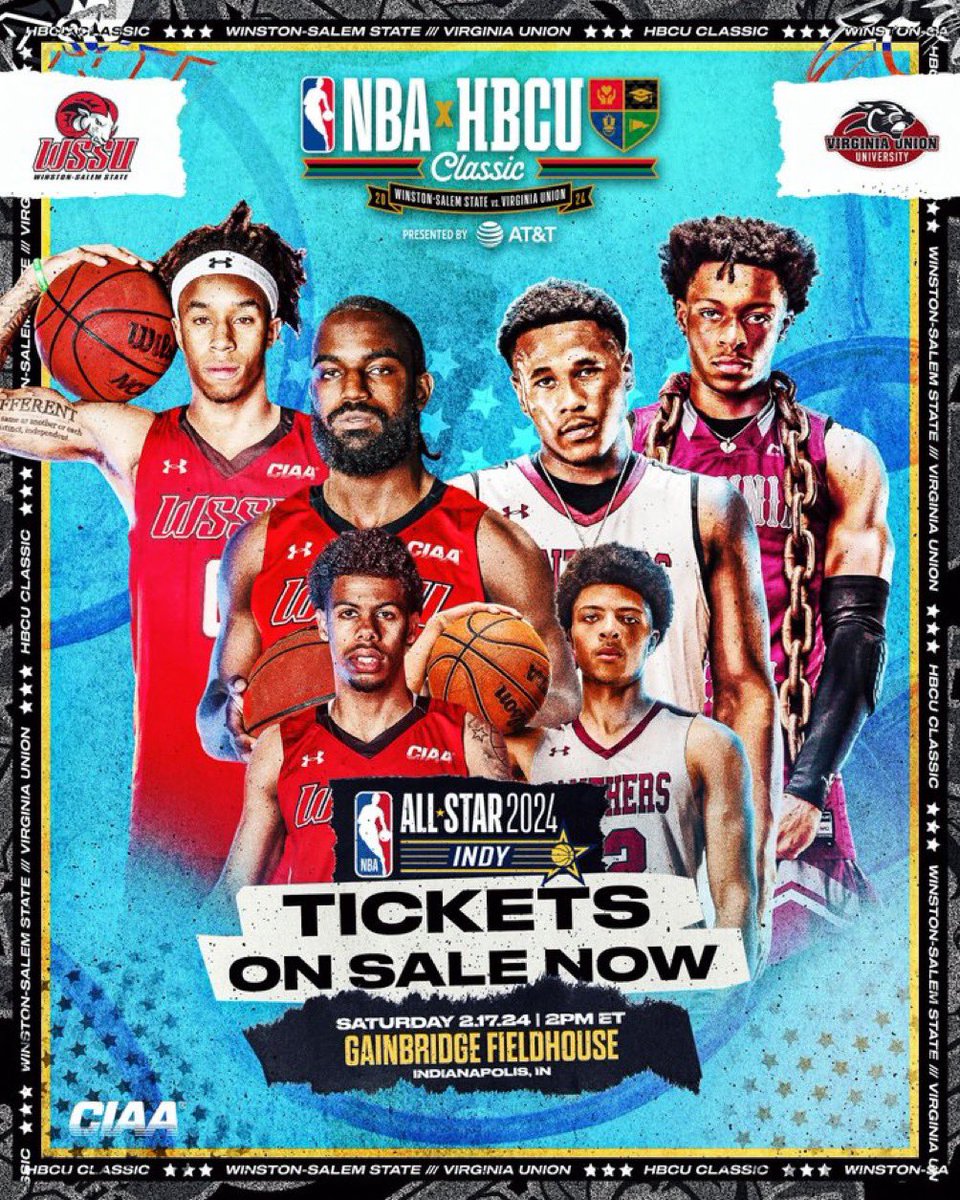 Did you hear?! Virginia Union (<a href="/VAUnion1865/">Virginia Union</a>) and Winston-Salem State (<a href="/WSSURAMS/">WSSU</a>) are heading to #NBAAllStar to compete in this year’s #NBAHBCUClassic presented by <a href="/ATT/">AT&T</a>! 

See you in Indianapolis!