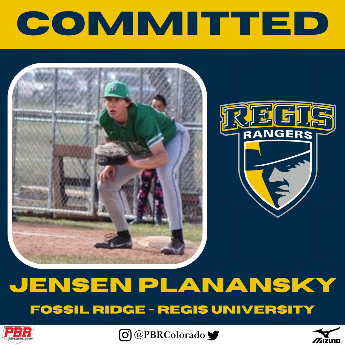 🚨𝐂𝐎𝐌𝐌𝐈𝐓𝐌𝐄𝐍𝐓 𝐀𝐋𝐄𝐑𝐓🚨

'24 1B Jensen Planansky (@jensenplanansky) has announced his commitment to Regis University. 

<a href="/fossil_baseball/">Fossil Ridge Baseball</a> || #ColoradoBaseball