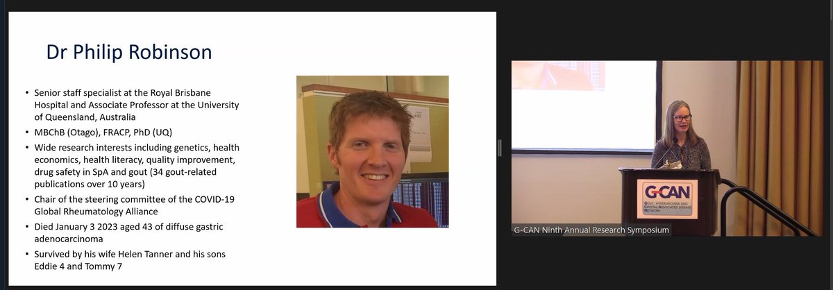 This meeting is dedicated to the memory of <a href="/philipcrobinson/">Dr Philip Robinson 🇺🇦</a>

@nicoladalbeth who knew him well reflects on his work and his life 

 #2023GCAN