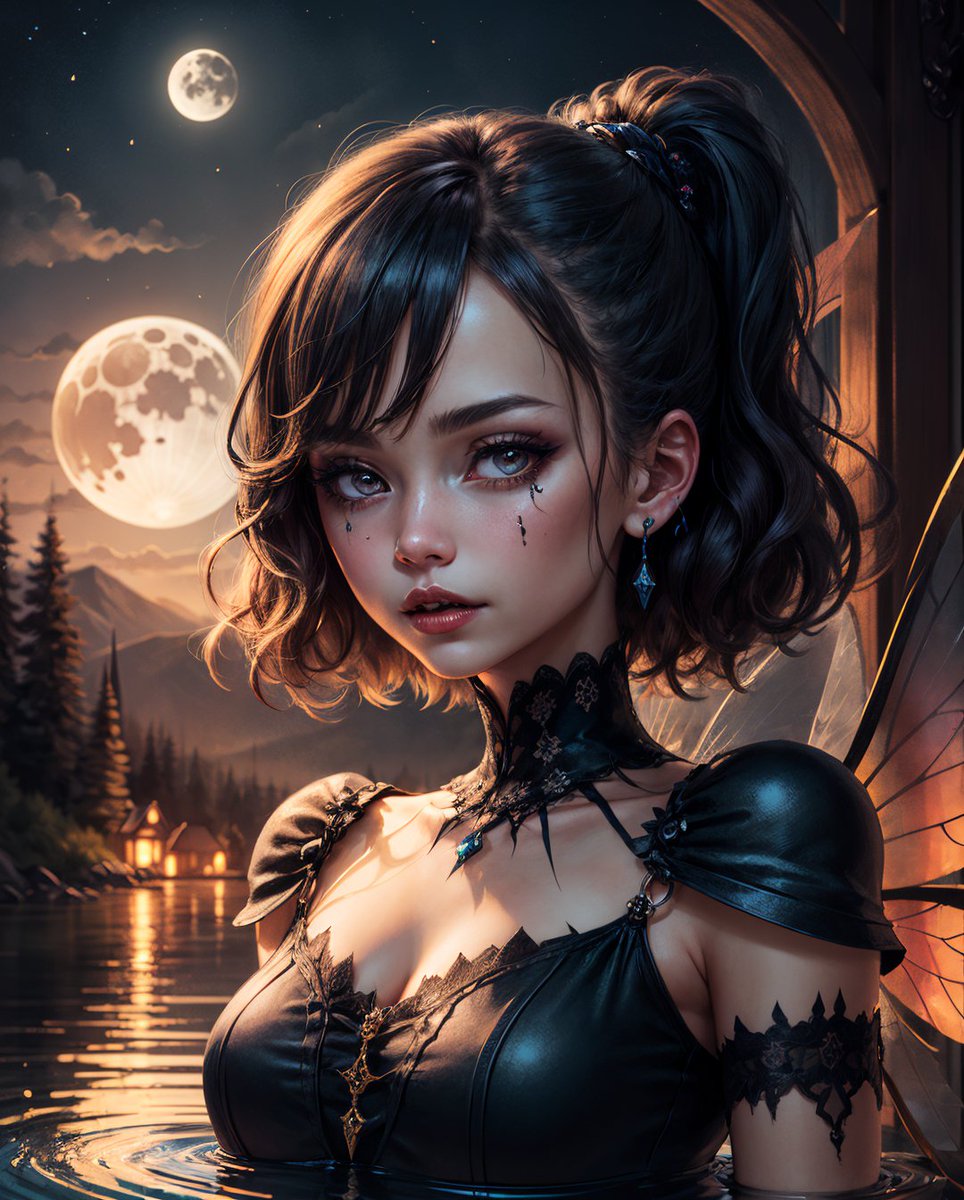 DreamParadiseIA's tweet photo. Romanthic gothic fairy again, cuz i really like these ones
#romantic #gothfairy #iaart #aiart #fairywings #romanticlake #gothart #gothicwoman #gothicfairy #gothillustration #cutelady #moon #night https://t.co/ar2aTVzZyU
