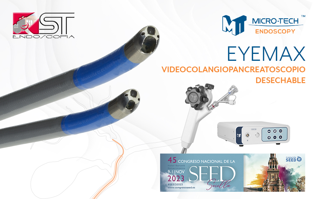 STEndoscopia's tweet photo. El videocolangiopancreatoscopio #Eyemax es la última novedad que hemos incorporado a nuestro porfolio de la mano de #MicroTechEndoscopy.

Visita nuestro #Stand14 del Congreso #SEED2023 y podrás ver la estación que hemos preparado para que puedas ver su excelente calidad de imagen y la amplitud de sus canales en diámetros de catéter muy reducidos, lo cual facilita el éxito de la intervención.

Además habrá otra unidad presente en el Taller #HandsOn de Colangioscopia #CPRE con la que se podrá experimentar en primera persona    y apreciar su facilidad de uso y comodidad para el usuario.

Más info del producto en: https://t.co/GdB5g2wzEg

#STEndoscopia #MicroTechEndoscopy #ERCP #Colangioscopia #Gastroenterology #endoscopia @SEEDendoscopia