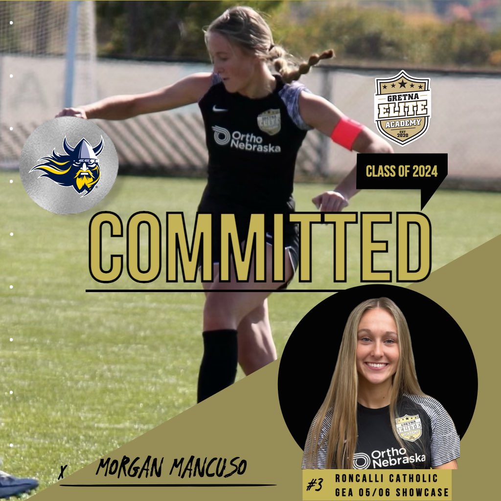 Now ➡️ Roncalli Catholic Lion 🦁 

Next ➡️ Viking

Omaha, NE 🔜 Sioux Falls, SD 

Congratulations to Morgan Mancuso (2005/2006 Showcase) for verbally committing to Augustana University 👍

We are proud of you Morgan👏

Leaders. Play. Here.

#GEASelect #ClassOf2024
#NextLevelBound