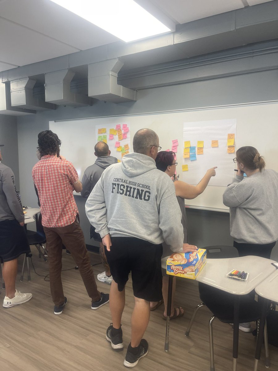 plfoster19's tweet photo. Got the privilege of leading some of most amazing educators at SPS! Working on building our graduate vision&amp;mission, AI applications, expanding experiences for students in the career and post-secondary arena, and embedding literacy! #teachforward #atriskeducators #PLT https://t.co/pyreM9Mr1v