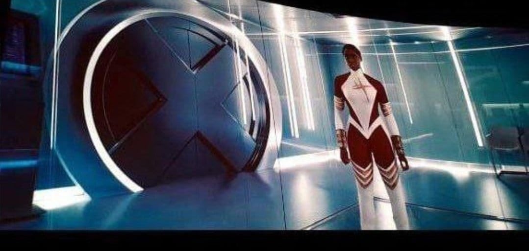 snydergoat12's tweet photo. Leaked photo of one of the post credits of #TheMarvels  confirms the presence of #Xmens in the film. Lashana Lynch returns playing an as-yet-unrevealed role. https://t.co/dEpxVltXuy