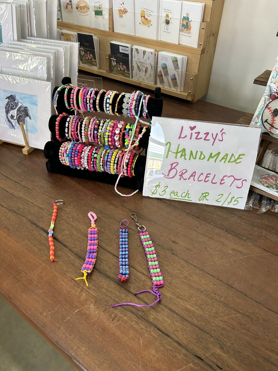 Run to the Mercantile and get yourself a custom bracelet by our student Lizzie! I’m obsessed with how creative each one is!