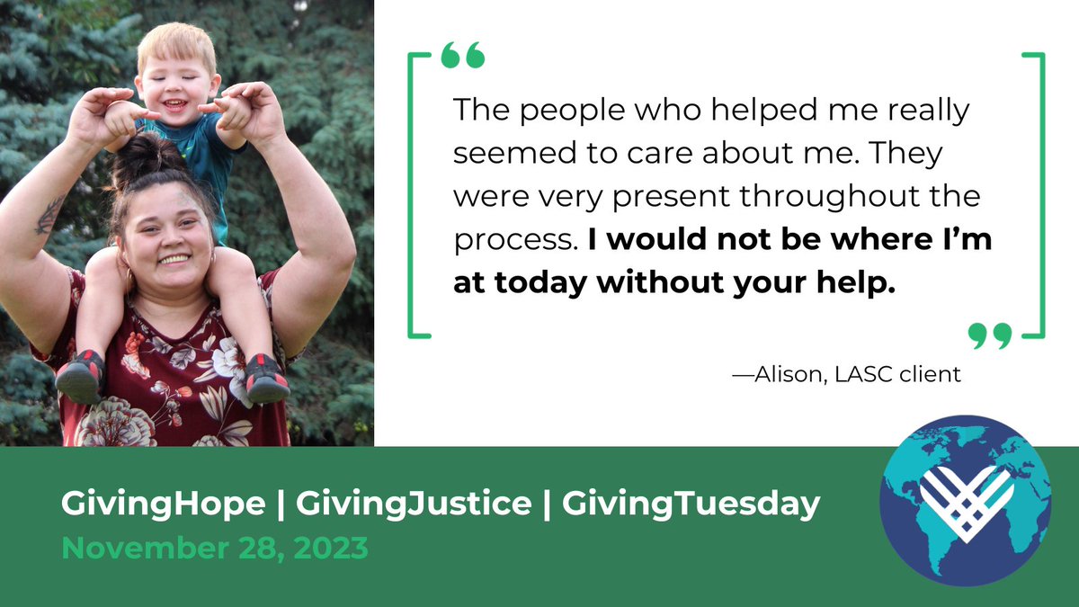 Everyone deserves equal access to legal services, regardless of income or personal circumstances. Your #GivingTuesday gift to LASC lets us advocate for more people in our community who need help navigating a complicated legal system. 👇More about our client, Alison👇
