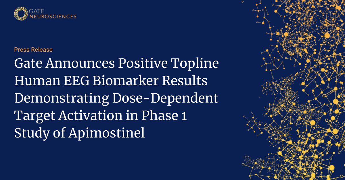 GateNeuro's tweet image. We're excited to share the latest clinical trial results for our rapid-acting IV antidepressant, apimostinel. These new qEEG #biomarker data reflect NMDAR activation and enhanced synaptic function, to help guide future clinical trials. Link: lnkd.in/eRjJauNj

#mentalhealth