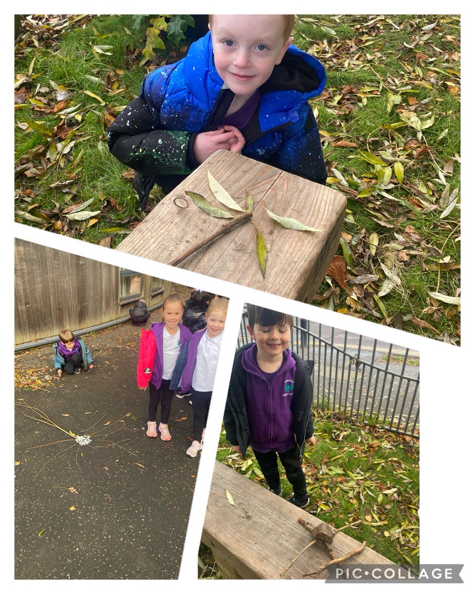 We finally took our learning outdoors as part of #outdoorclassroomday ✨ We enjoyed creating bonfire scenes using natural materials! We worked alongside our friends in @KPS_Primary1D 💥 🎇 🔥 🍁 🍂