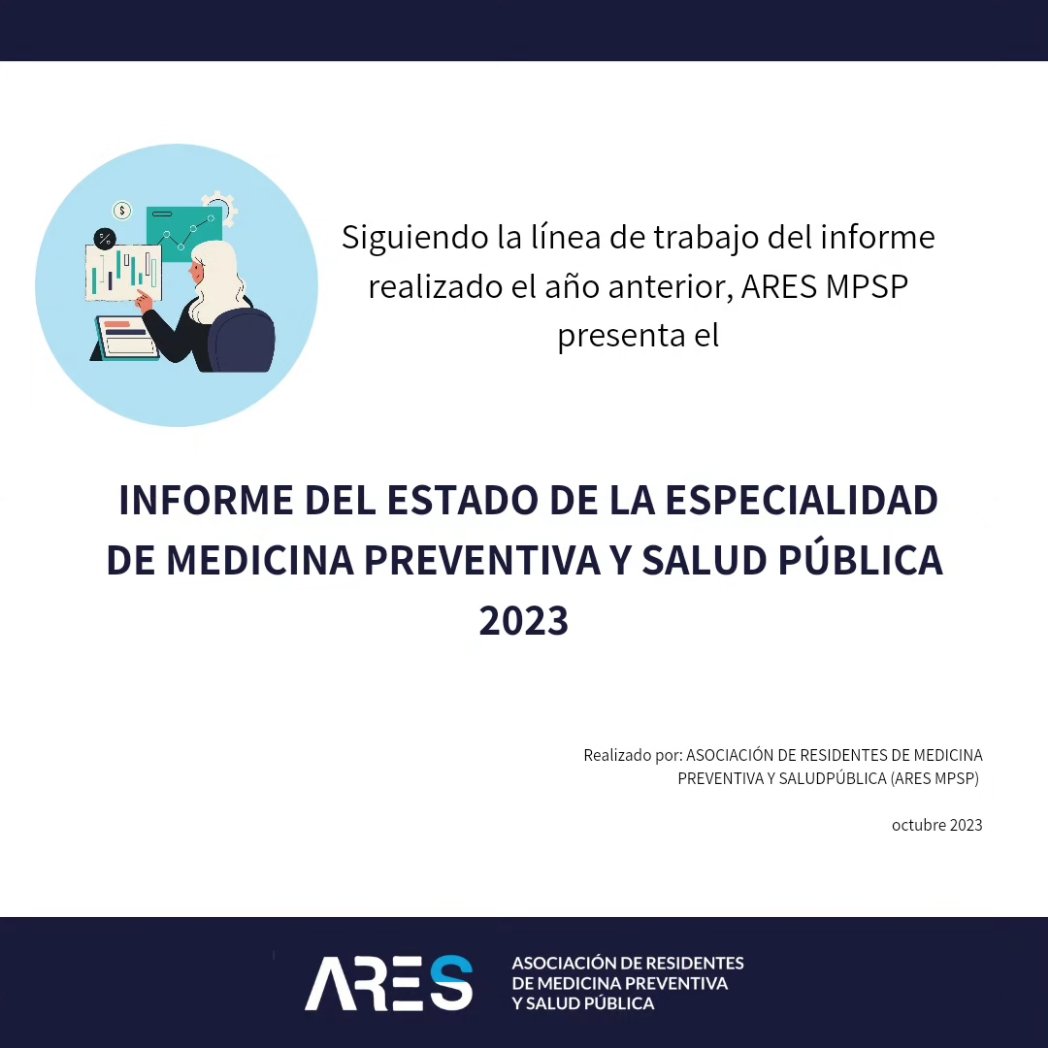 ARES MPSP presentamos el Informe del Estado de la Especialidad de Medicina Preventiva y Salud Pública 2023.