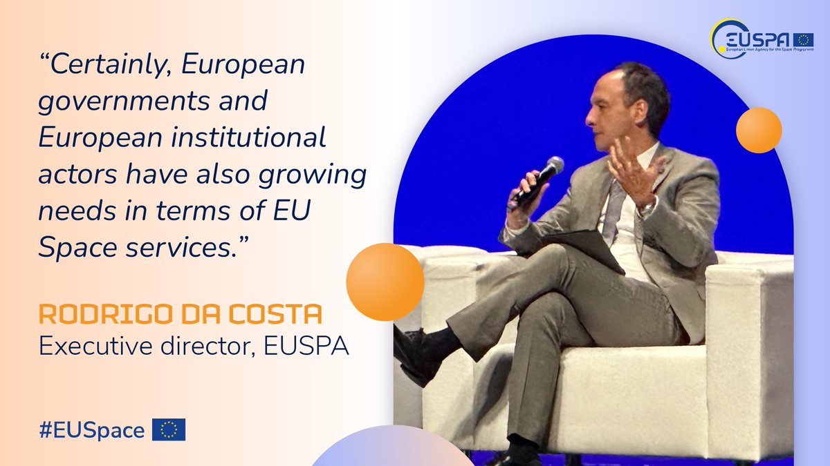 'Certainly, European governments and European institutional actors have also growing needs in terms of EU Space services' says @rroquecosta @EU4Space #EUSpace #EUSW