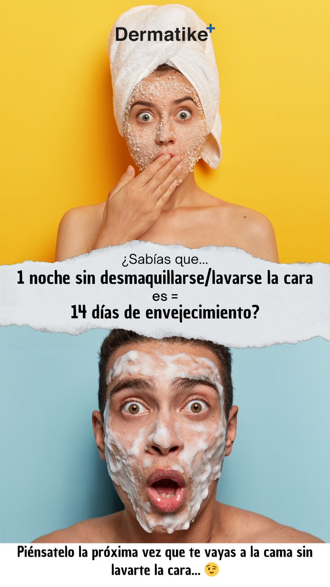 dermatike's tweet photo. Sabías que 1 noche sin lavarte la cara o desmaquillarte es igual a 14 días de envejecimiento?
Piénsatelo la próxima vez que te vayas a la cama sin lavarte la cara 😉
#higiene #higienefacial #cuidadofacial #tips #consejos https://t.co/7hZgPkD8hI
