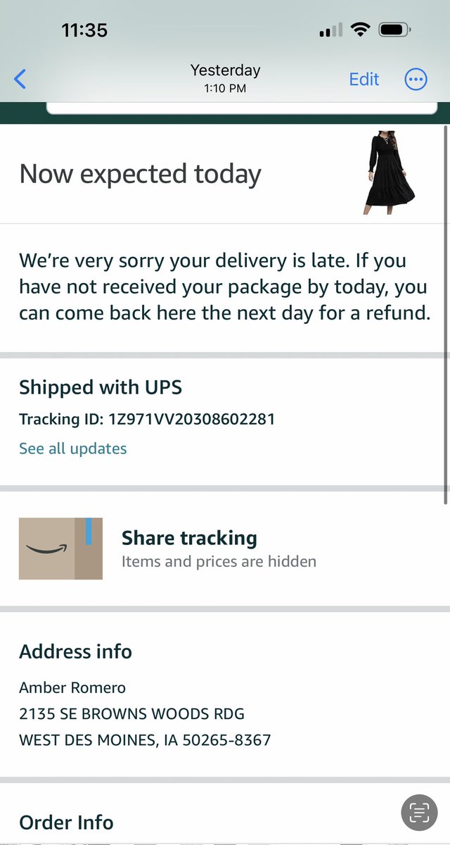 AmberLyn3's tweet photo. @amazon @awscloud I was told if my shipment didn’t come yesterday that I could cancel it. Today I tried canceling &amp; it won’t let me. Now it’s miraculously shipping. How convenient!

Now I have to go through the trouble of returning an item that’s late four days and counting? https://t.co/BTVgNUkC8w