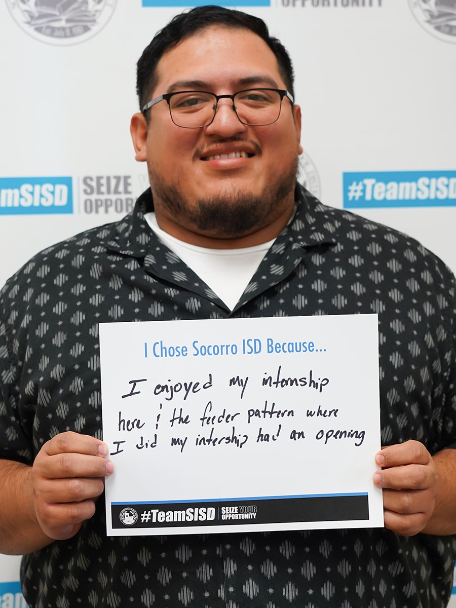 #TeamSISD is proud to announce Kevin Aceituno as a TSA - Elementary Music at @SISD_FineArts. Welcome to @SocorroISD! Congratulations!