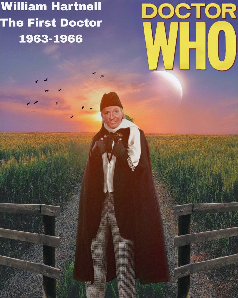 I made this poster of first doctor to celebrate the 60th Anniversary of Doctor Who. #DoctorWho #DoctorWho60 #doctorwho60thanniversary #WilliamHartnell #firstdoctor #1stDoctor