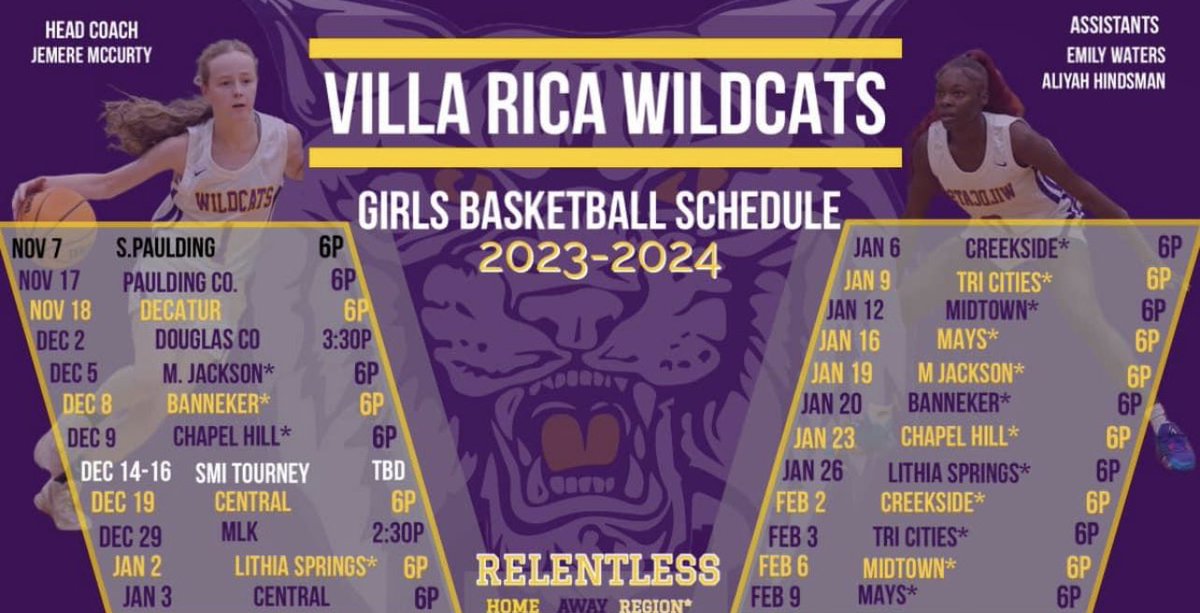 Varsity &amp; Junior Varsity Basketball schedule for 2023-2024 season 🏀🔥 “ We don’t want the elevator, we’ll take the stairs “ Come support your wildcats! 💜💛