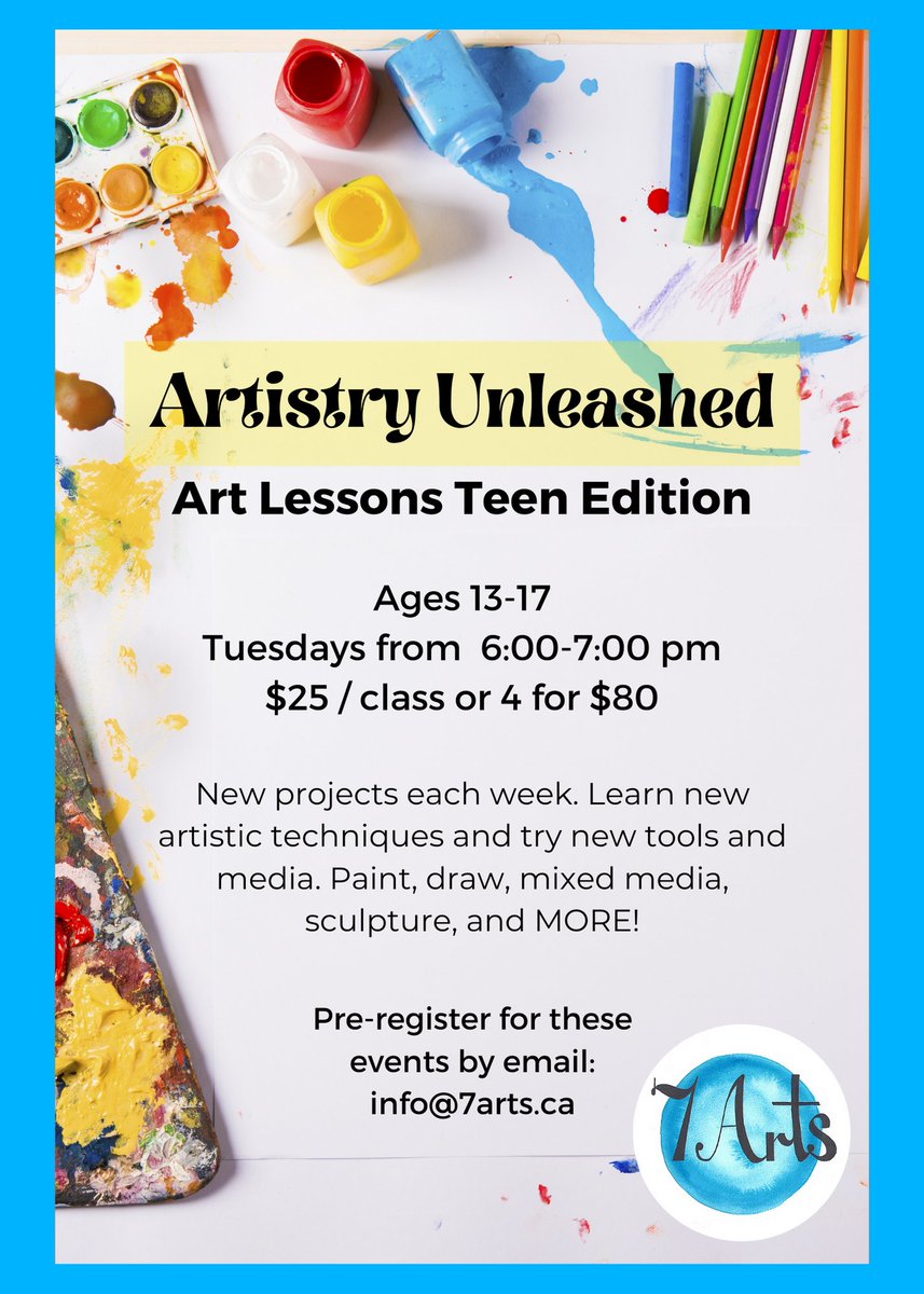 Youth and teen art classes are happening TONIGHT! New special for November and December is 6 classes for $120!