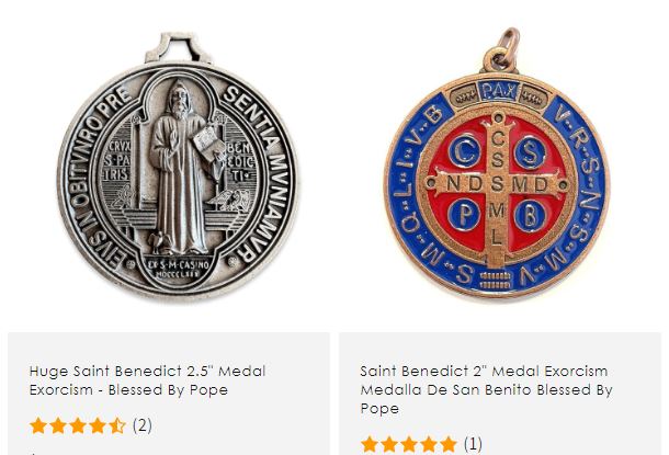 St. Saint Benedict 2 Medal - Exorcism - Medalla Blessed By Pope