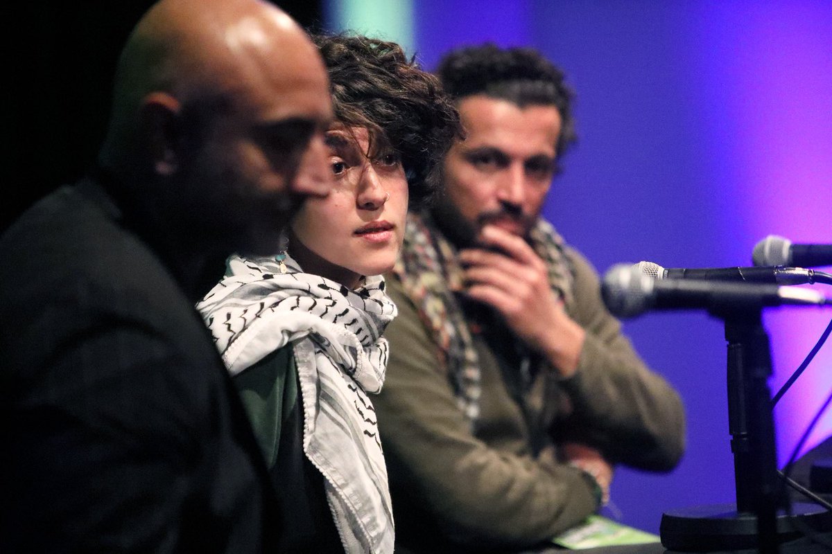 Talking about Palestine at the <a href="/AmnestyUK/">Amnesty UK</a> national conference with quality trouble makers, Farah Chamma and Ahmed Masoud.