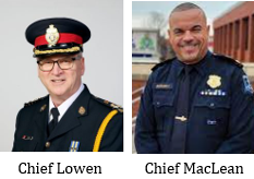 The @CACP_ACCP proudly inducted two members to the Board. Chief Richard Lowen @Estevan_Police as the new Director representing Saskatchewan and Chief Dan MacLean of the Halifax Regional Police Service as the new Director representing Nova Scotia. #policeleadership