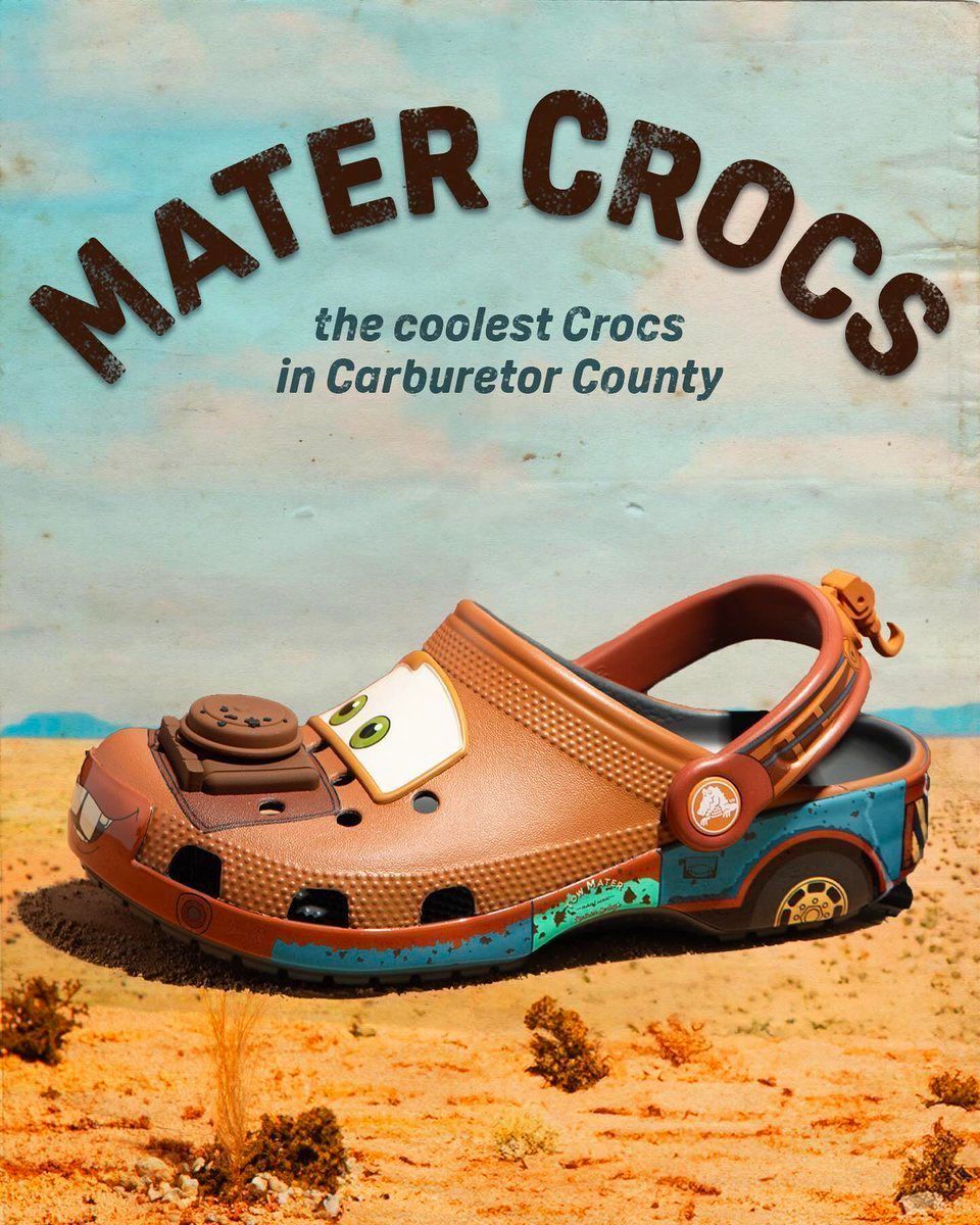 KicksFinder's tweet photo. Ad: LAST SIZES via Crocs US
Disney Pixar Cars x Kids Crocs Classic Clog "Mater" 

>> https://t.co/poTPqcG7dL https://t.co/9UY1N5dAny