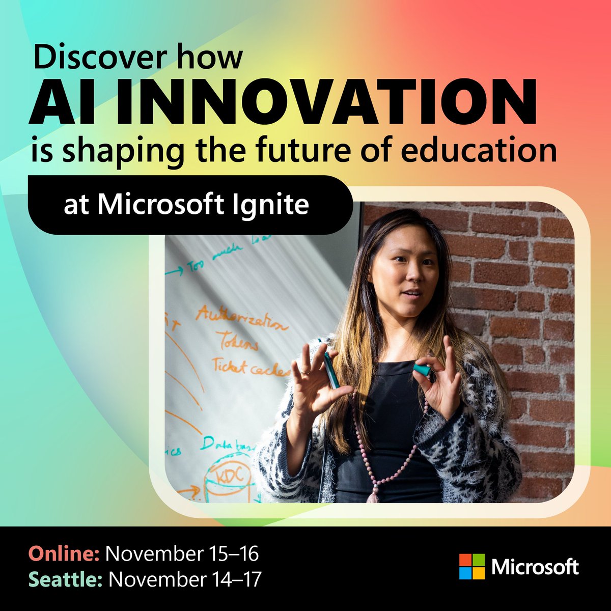 Take a closer look at how #MicrosoftEDU innovations are paving the way for classrooms of tomorrow with tools like Azure OpenAI Services and <a href="/bing/">Bing</a> Chat Enterprise. 
 
Head to the blog for more information about Microsoft Ignite: msft.it/601197QaF
 
#EdChat