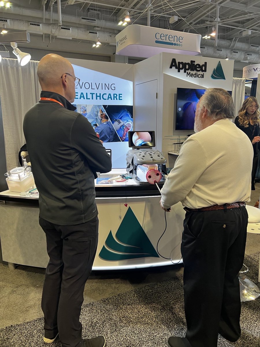 Let the #vNOTES coaching continue! Swing by  our booth to practice your #adnexectomy skills with our experts, Drs. Lamarr Tyler &amp; Marcus Vennart. They will be here till 12:30 pm! <a href="/AAGL/">AAGL</a> #AAGL23