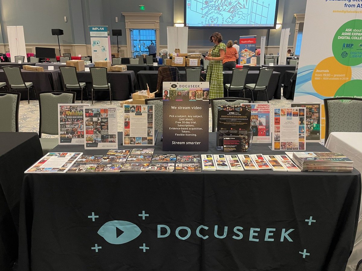 @chsconf Don't forget to drop by the @Docuseek2 booth at the Charleston Conference!
@pragda @GoodDocs @womenmakemovies #CollectiveEye @dgeneratefilms #terranovafilms  
@autlookfilms #dutchcore @Cineteve_prod @IcarusFilms @AndanaFilms @MediaStorm @bullfrogfilms and more!