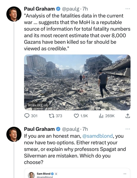samdblond's tweet image. I’m not apologizing for my correct assertion that parroting the propaganda of a literal terrorist organization dedicated, in its own charter, to the eradication of Jews is antisemitic. But I would like to parse these claims as thoughtfully as I can, because the situation is…
