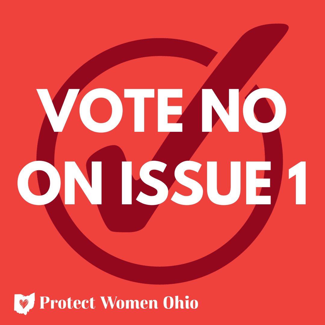 There is still time today to vote NO on Issue 1 and protect the great state of Ohio from late-term abortion.