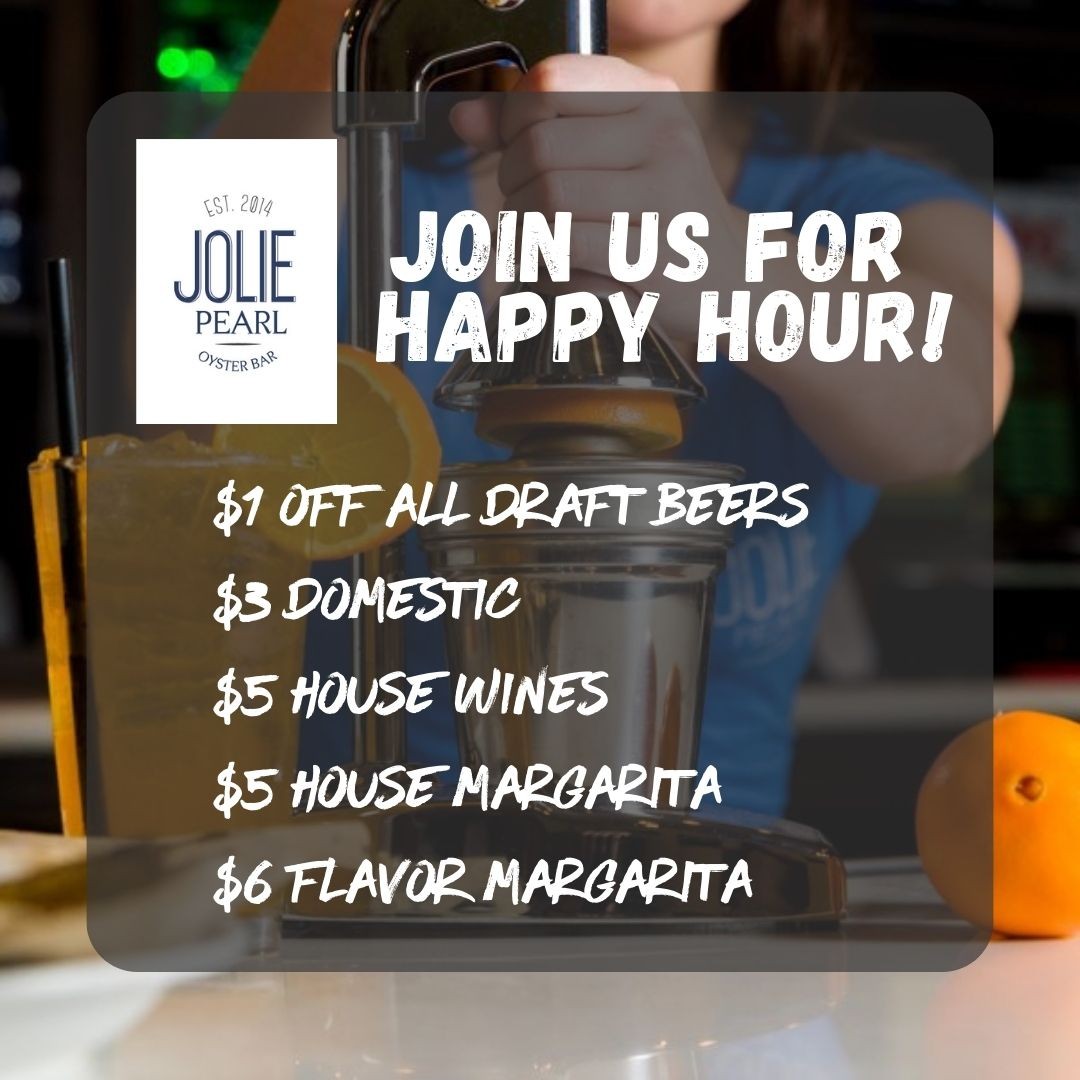 Join us for Happy Hour 🍹 Tuesdays through Thursdays from 4pm to 7pm! Enjoy $1 Off all Draft Beers, $3 Domestic, $5 House wines, $5 House Margarita, and $6 Flavor Margaritas 😋 #downtownbatonrouge, #louisiana