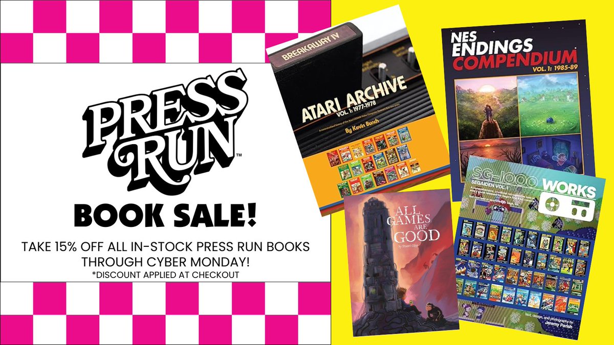 LimitedRunGames's tweet photo. Looking for some books? All in stock, ready to ship @PressRunBooks are 15% off through Cyber Monday.

Discount added in cart. Shop now: https://t.co/jfEwqMF1do https://t.co/9T3TBWrzwZ