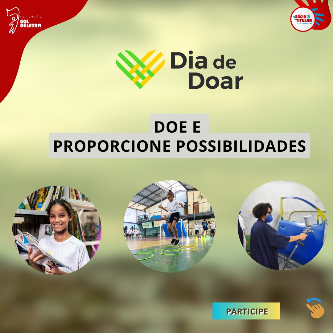 FundGolDeLetra's tweet photo. Vamos nos unir e celebrar a generosidade e solidariedade!
​
Participe do Dia de Doar, 28 de novembro é uma data especial em que todos nós podemos fazer a diferença!

Entre no site e doe: ​
https://t.co/DLTAIArv3U​
​
Doe também através do PIX: ​​
sociotitular@goldeletra.org.br https://t.co/Or9apRtnsj