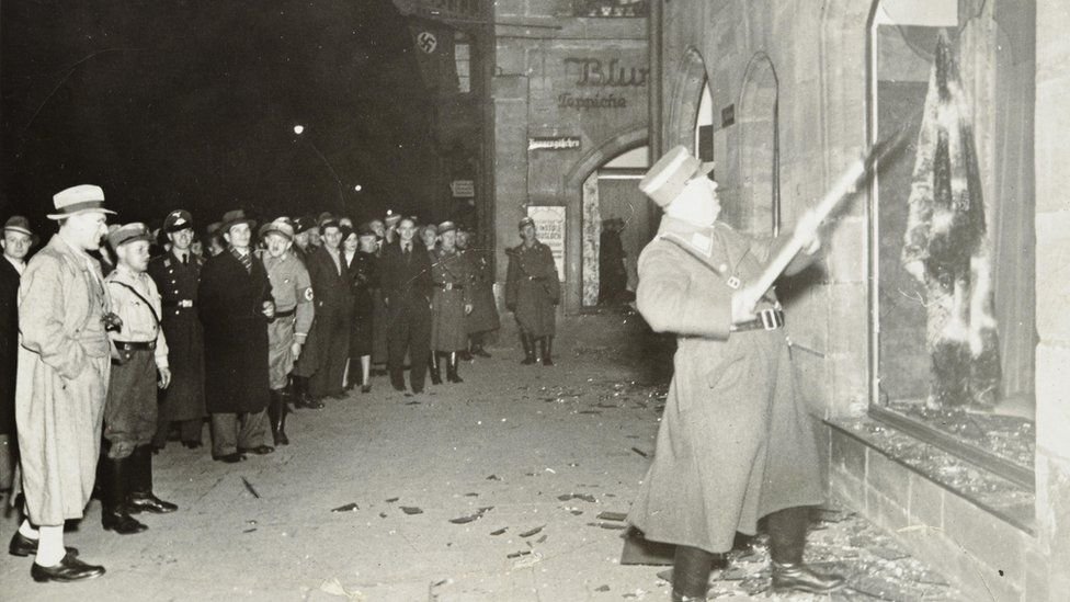 The Nazi German government attempted to exclude Jews from all aspects of public life. One such attempt was Kristallnacht—the Night of Broken Glass—during which Jewish businesses and synagogues were destroyed by state-sponsored violence. In autumn 1941, around 340,000 Jews…