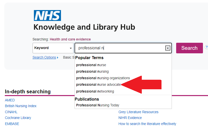VERY pleased to see that the most basic of searches throws this up as a suggestion. #visibility #PNAisheretostay #evidencebasedpractice📚💻