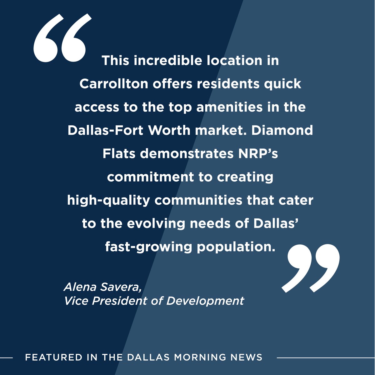 📢 Construction has begun on Diamond Flats, a market rate community in Carrollton, Texas developed in partnership with H.I.G. Capital. Read more here: dallasnews.com/business/real-…