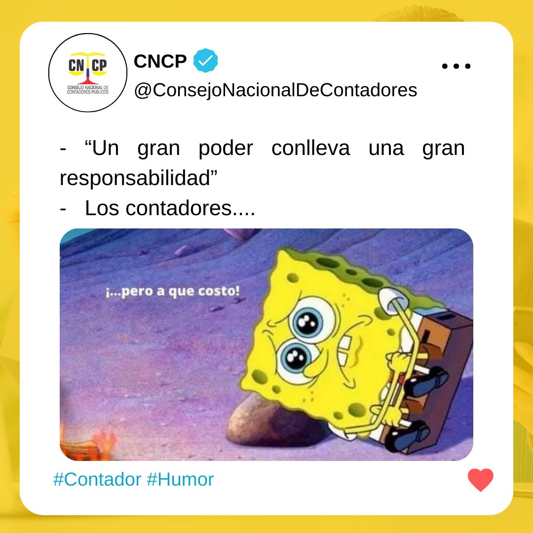 cncp_colombia's tweet photo. #humor 

HUMOR CNCP 👌

#ContaduriaPública #contabilidadaldia #contabilidad #CNCP #humor #humorcontable https://t.co/VlA59eZvD7