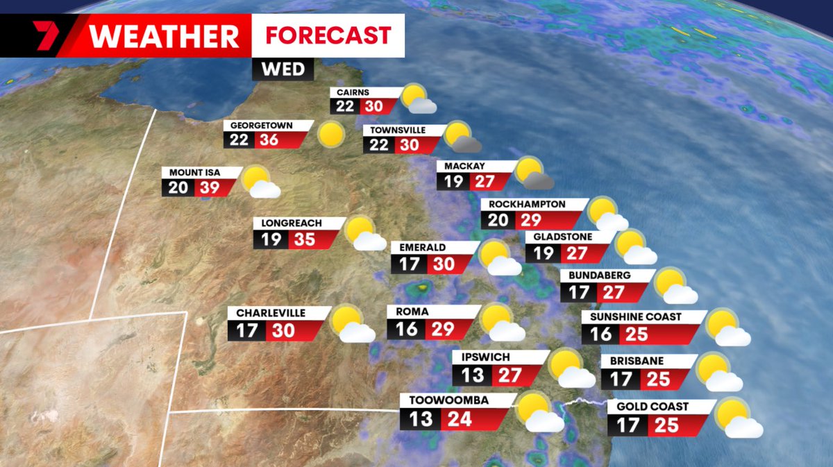 Your Wednesday forecast..

A few more sunny breaks in the southeast, though still the odd rogue shower around.

Hit and miss storms west of the ranges.