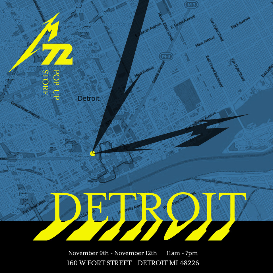 Metallica (@metallica) on Twitter photo โ ๏ธ DETROIT โ ๏ธ
The #M72Detroit Pop-Up Shop opens Thursday!
Shop the basic tour line, plus a range of pop-up exclusives, including โ72 Seasonsโ splatter vinyl, a screen-printed poster featuring art by <a href="/JamesBousema/">๐ฏ๐๐๐ ๐๐๐ ๐๐๐๐ฏ</a>, apparel, accessories, Yeti x Metallica drinkware, @Wolverine x โ ๏ธ DETROIT โ ๏ธ
The #M72Detroit Pop-Up Shop opens Thursday!
Shop the basic tour line, plus a range of pop-up exclusives, including โ72 Seasonsโ splatter vinyl, a screen-printed poster featuring art by <a href="/JamesBousema/">๐ฏ๐๐๐ ๐๐๐ ๐๐๐๐ฏ</a>, apparel, accessories, Yeti x Metallica drinkware, @Wolverine x