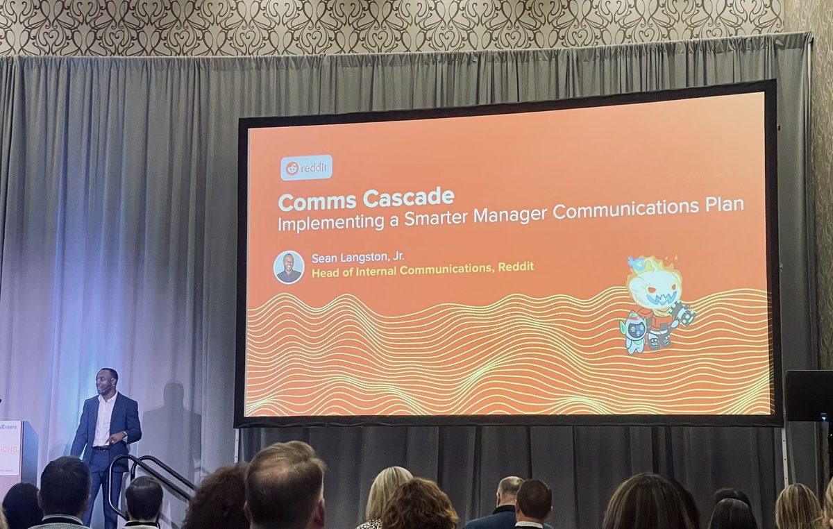 FoxyWhite03's tweet image. Feeling inspired to start measuring &amp;amp; archiving data after listening to @SeanLangstonJr, head of internal comms at @Reddit #CommsWeek #RaganEvents