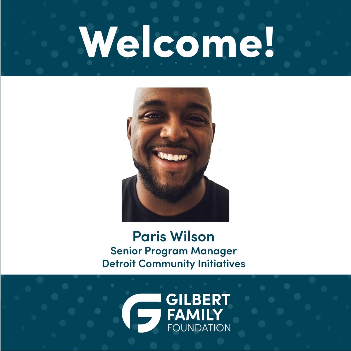 We’re excited to welcome Paris Wilson as our new Senior Program Manager on the Detroit Community Initiatives team! Paris has extensive experience working in housing stability, and we look forward to his leadership. Welcome to the team, Paris!