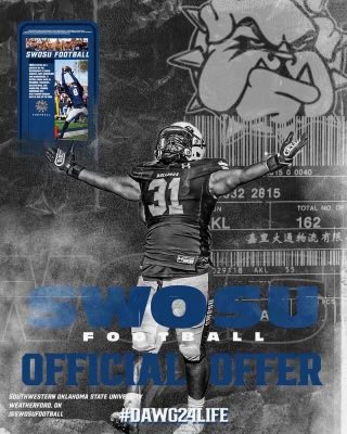 LangJaden1's tweet photo. Blessed To Receive An Offer From Southwest Oklahoma State ! @coachquise_ https://t.co/iBRxiFYRfv