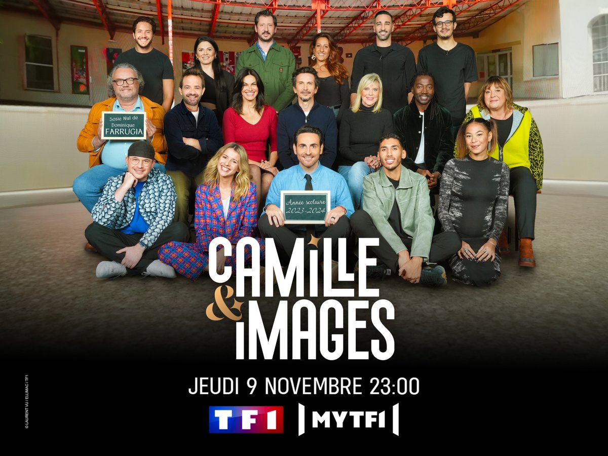 <a href="/TF1/">TF1</a> <a href="/CamilleCombal/">Camille Combal</a> La bande de <a href="/CamilleCombal/">Camille Combal</a> dans #CamilleEtImages : <a href="/farrugiadom/">Dominique Farrugia</a> <a href="/Monsieur_Poulpe/">Monsieur Poulpe</a> <a href="/chantalladesouO/">Chantal Ladesou Off</a> <a href="/Bernier_Michele/">Michèle Bernier</a> <a href="/NoomDiawara/">Noom Diawara</a> <a href="/ilyesdjadeloff/">Ilyes Djadel</a> @KominekAlex <a href="/LNANoguerra/">Héléna Noguerra</a>, Anne Boissard, Philippine Delaire, Arnaud Tsamère, Nash, Paul El Kharrat, GuiHome, Elena et Adil Rami !