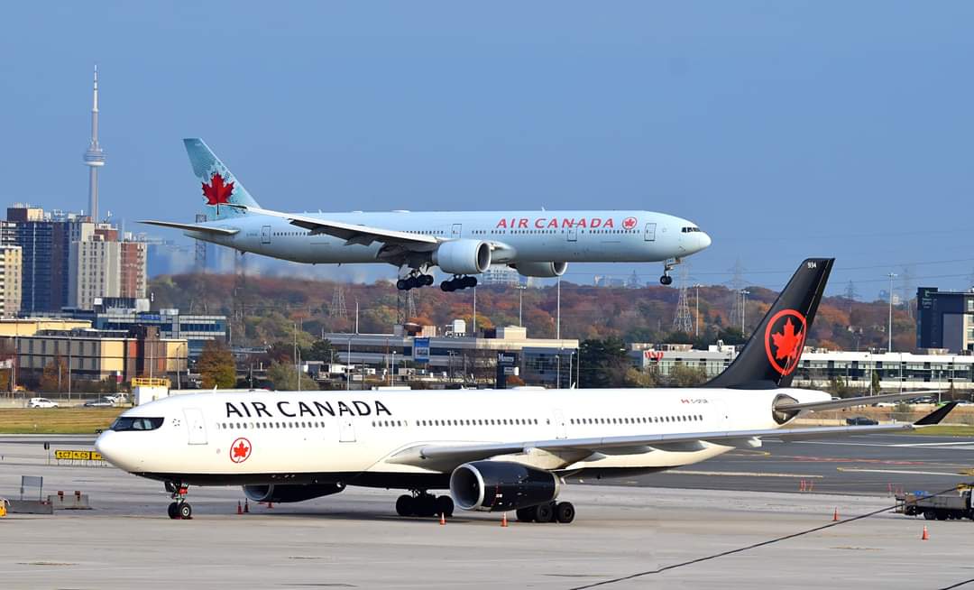 Flight AC931 arriving from Cancun on 24R. Boeing 777-333 (C-FIVQ)
Flight AC841 resting after arriving from Frankfurt.  Airbus A330-343  (C-GFUR) 
Nov.3/2023
#airplane #commercialaircraft #airplanelovers #airplanespotting #airplanes #airplanepictures #airplanephotography #airplane